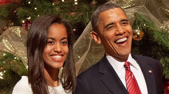 ماليا مع والدها باراك أوباما (أرشيف)
