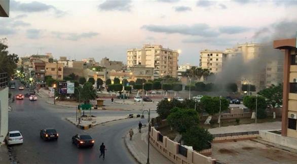انفجار في حي سكني ببنغازي (تويتر)