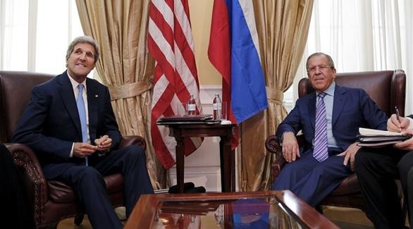 وزير الخارجية الروسي سيرغي لافروف و نظيره الأمريكي جون كيري (روسيا اليوم)