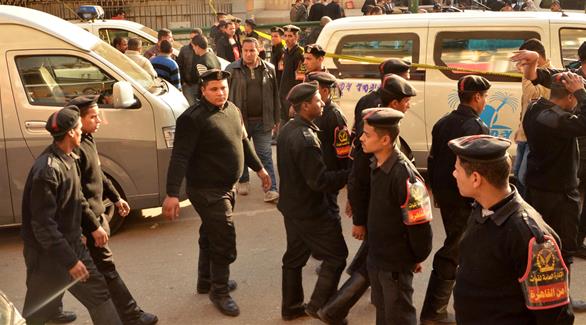 جانب من التكثيف الأمني في القاهرة
