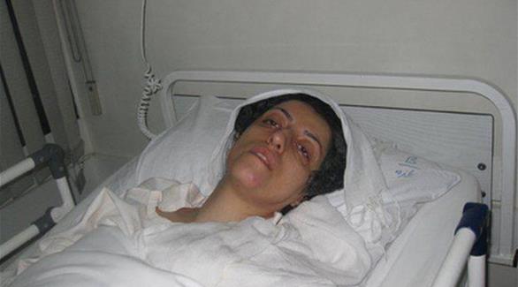 الناشطة نرجس محمدي بعد تدهور صحتها (أرشيف)