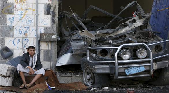 التحالف العربي يقصف مواقع الحوثيين في اليمن (رويترز)