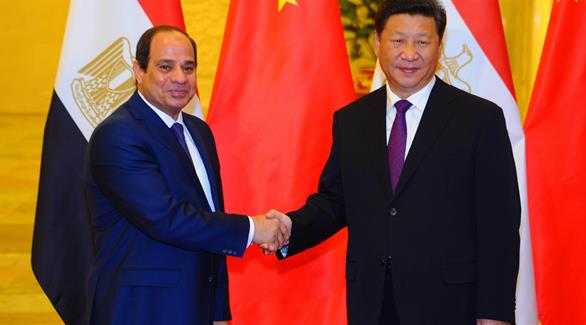 الرئيس المصري مع نظيره الصيني
