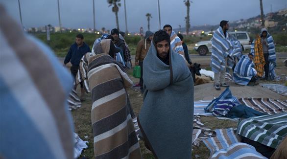 اللاجئون بعد وصولهم إلى اليونان 