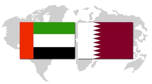علم الإمارات وقطر (أرشيف)