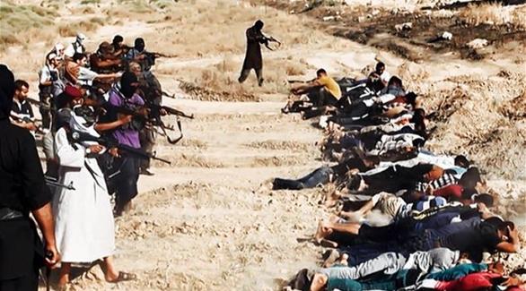 صورة أرشيفية لمذبحة سابقة لتنظيم داعش الإرهابي