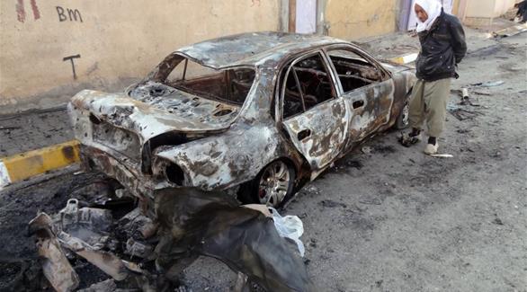 سيارة محترقة في العراق (أرشيف)