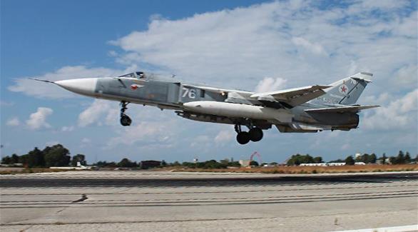 إحدى الطائرات الروسية المستخدمة في قصف سوريا (الدفاع الروسي)