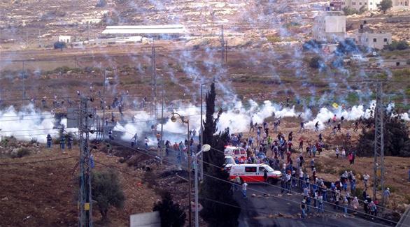 الشرطة الإسرائيلية تقمع تظاهرة بالقرب من بيت ايل (فارس كعابنة)
