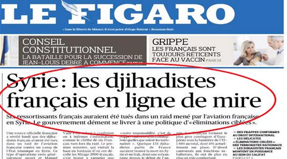 سوريا: الجهاديون الفرنسيون في مرمى النيران (صحيفة لوفيغارو)