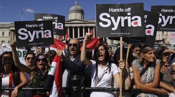 تظاهرات ضد التدخل البريطاني في سوريا في 2013 (أرشيف)