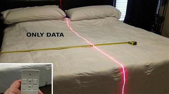 أمريكي يستخدم شعاع ليزر ليقسم السرير بينه وبين زوجته (دايلي ميل)