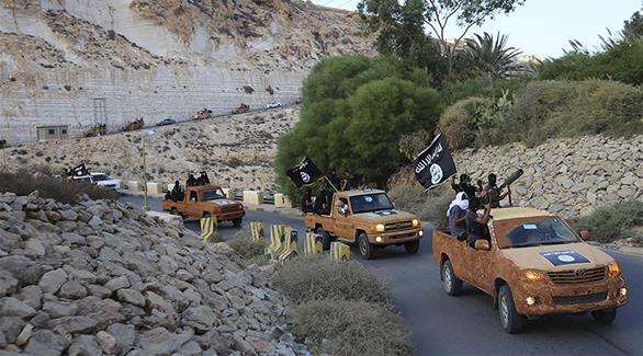 آليات تنظيم داعش تجول في مدينة سرت الليبية (أرشيف)