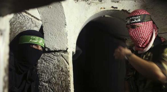 عناصر من كتائب القسام داخل نفق في غزة (أرشيف)