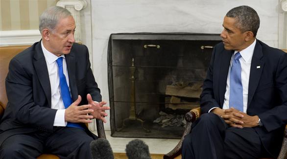 الرئيس الأمريكي باراك أوباما ورئيس الوزراء الإسرائيلي بينامين نتانياهو (أرشيف)