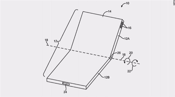 براءة اختراع لأبل لشاشة مرنة قابلة للطي