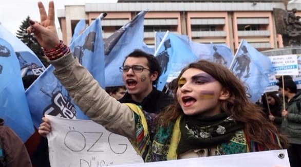 متظاهرون أتراك يرفضون الدروس الدينية في الجامعات.(أرشيف) 