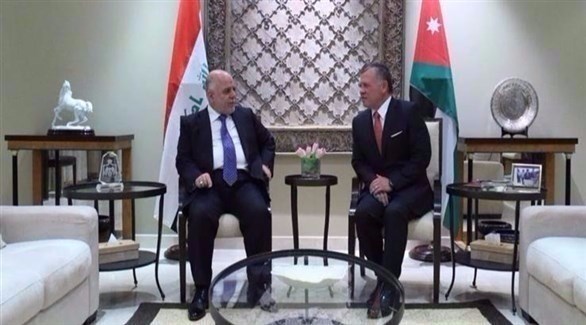 العاهل الأردني الملك عبدالله الثاني يستقبل رئيس الوزراء العراقي حيدر العبادي في الأردن (المصدر)