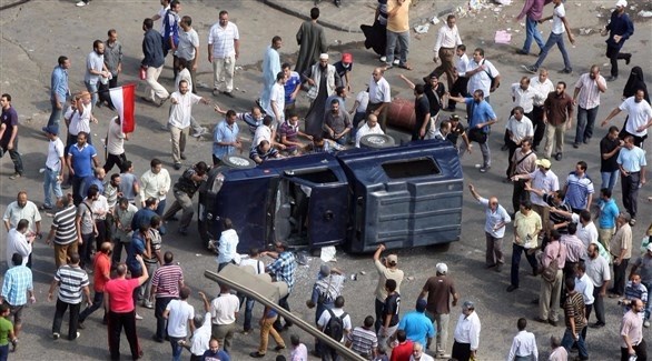 شاحنة عسكرية قلبها أنصار الإخوان في مواجهات مع الجيش المصري عام 2013. (أرشيف)