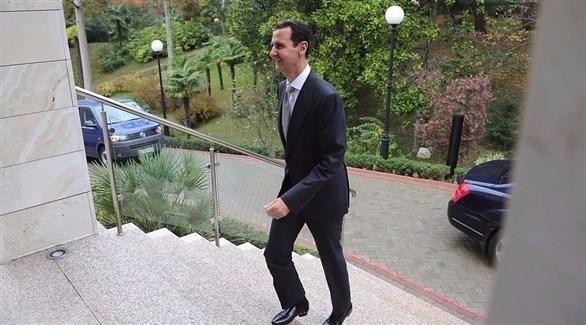 الأسد خلال زيارته روسيا أمس الإثنين (وكالات)