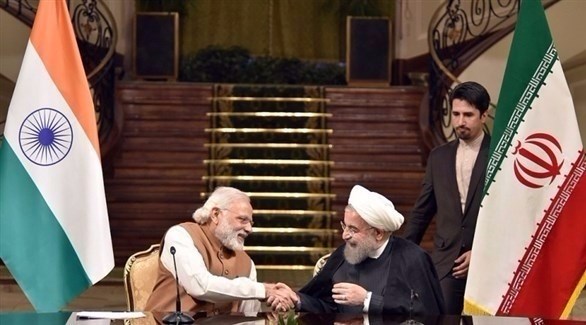 الرئيسان الإيراني حسن روحاني والهندي ناريندرا مودي.(أرشيف)