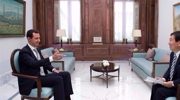 الرئيس السوري بشار الأسد في المقابلة (صفحة الرئاسة السورية على فيس بوك)