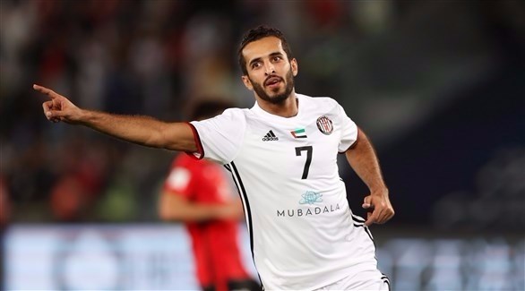 لاعب الجزيرة الإماراتي علي مبخوت (رويترز)