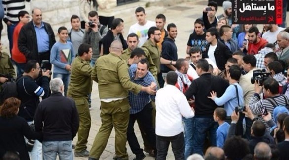 عرب إسرائيليون يتظاهرون ضد التجنيد الإجباري.(أرشيف)