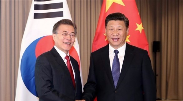 الرئيسان الصيني والكوري الجنوبي (أرشيف)