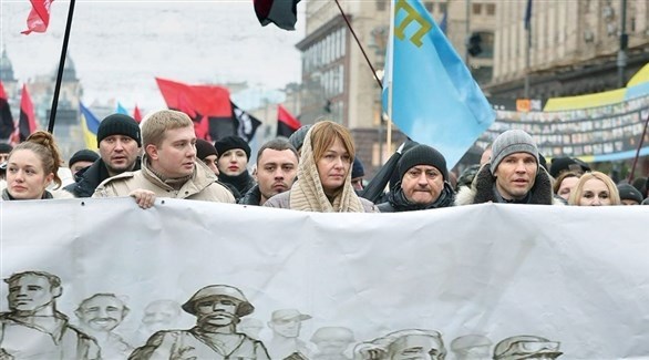 متظاهرون في أوكرانيا (أرشيف)