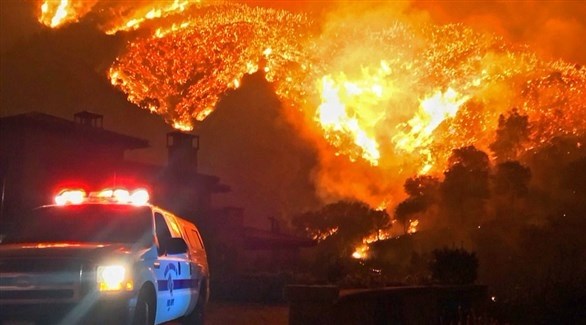 جانب من الحرائق في كاليفورنيا (أرشيف)