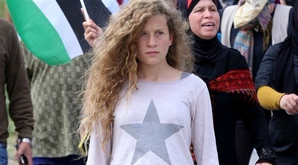 الفتاة الفلسطينية عهد التميمي.(أرشيف)