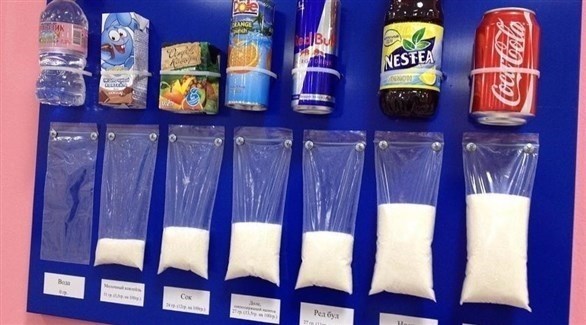 كمية السكر في المشروبات الغازية والمحلاة