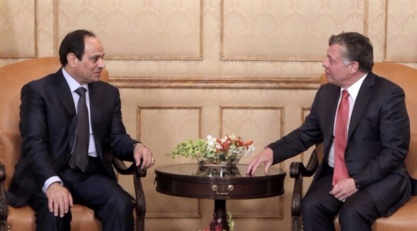 ملك الأردن عبد الله الثاني والرئيس المصري عبد الفتاح السيسي (أرشيف)