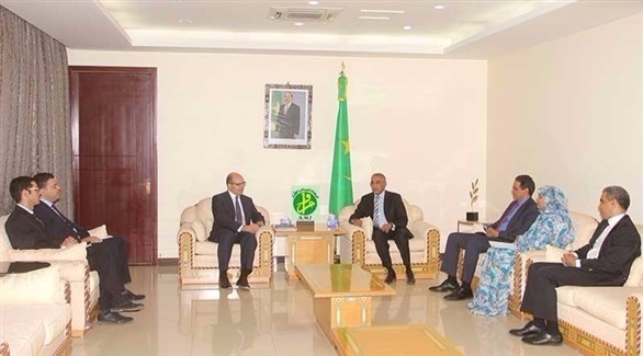 رئيس الوزراء الموريتاني يحيى ولد حدمين يستقبل بعثة صندوق النقد (تويتر)