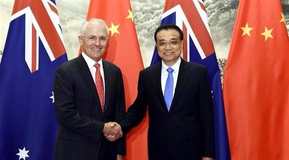 رئيس الوزراء الصيني لي ونظيره الأسترالي مالكوم تورنبول (أرشيف) 