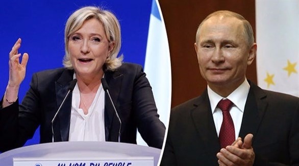 الرئيس الروسي بوتين والمرشحة الفرنسية لوبان (أرشيف)