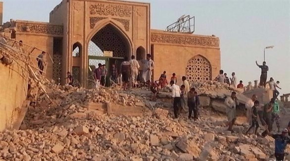 مرقد النبي يونس في الموصل بعد تفجيره (أرشيف)