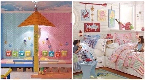 أفكار لديكور غرفة مشتركة لطفل وطفلة (أميزنغ إنتيرير ديزاين)