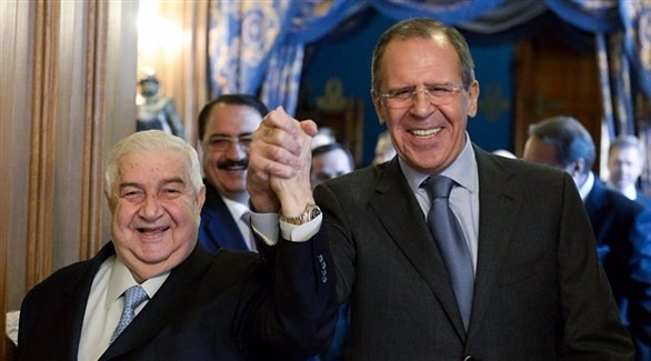 وزير الخارجية الروسي سيرغي لافروف ونظيره السوري وليد المعلم (أرشيف)