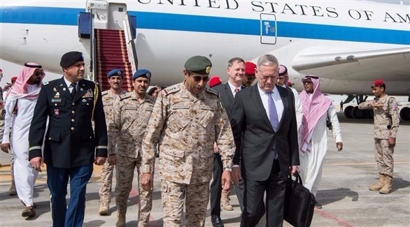 ماتيس لحظة وصوله إلى السعودية (وزارة الدفاع الأمريكية)