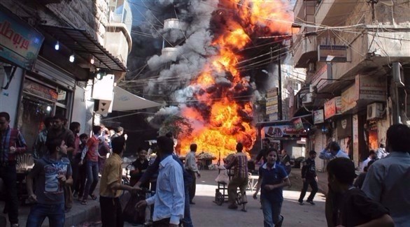 انفجار داخل أحد الأحياء السورية (أرشيف)