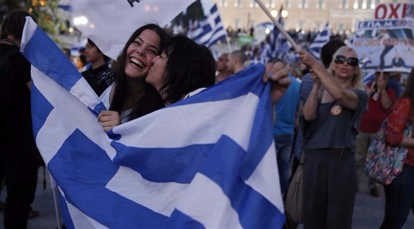 جانب من إحدى التظاهرات في اليونان 