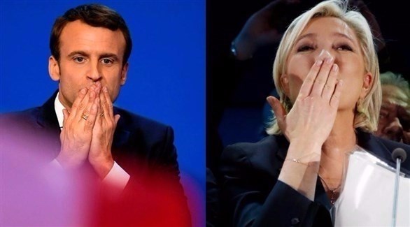 جان لوك ميلونشون ومارين لوبان اللذان سيتواجهان في الدورة الثانية من الانتخابات الرئاسية الفرنسية. (أف ب)