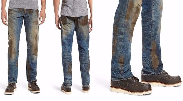 تصميم سروال جينز ملطخ بالوحل (أوديتي سنترال)