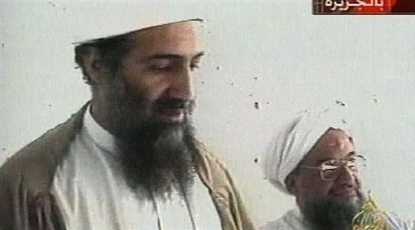 مؤسس القاعدة أسامة بن لادن والزعيم الحالي للتنظيم أيمن الظواهري.(أرشيف)