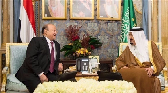 خادم الحرمين الشريفين  الملك سلمان يلقتي الرئيس اليمني عبدربه منصور هادي قصر السلام في جدة (المصدر)
