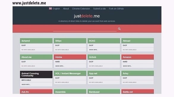 "justdelete" أسرع وسيلة لإلغاء الاشتراك في الكثير من مواقع الويب العالمية