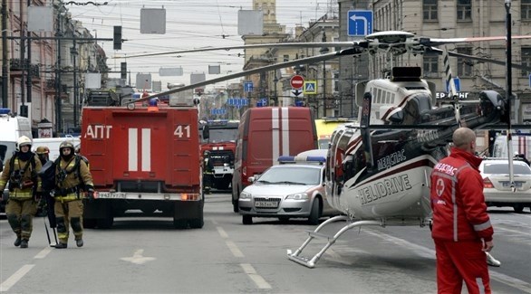 من موقع التفجير في سانت بطرسبرج.(أرشيف)