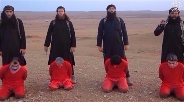 عناصر من داعش الإرهابي يتوعدون الأردن وينفذون عملية إعدام جديدة (تويتر)